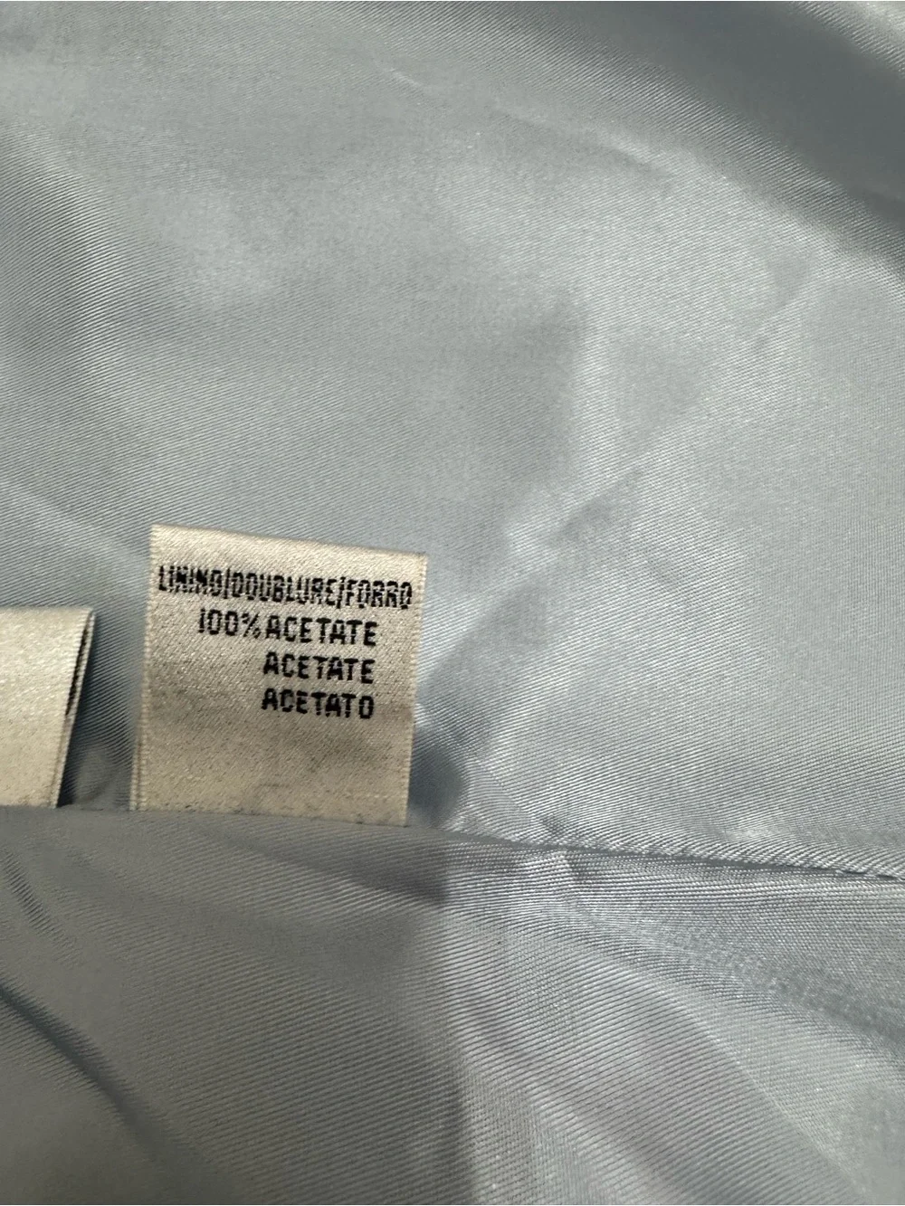 Vintage Christian Dior 100% Silk Blazer Size 16 Light Blue Made Korea
